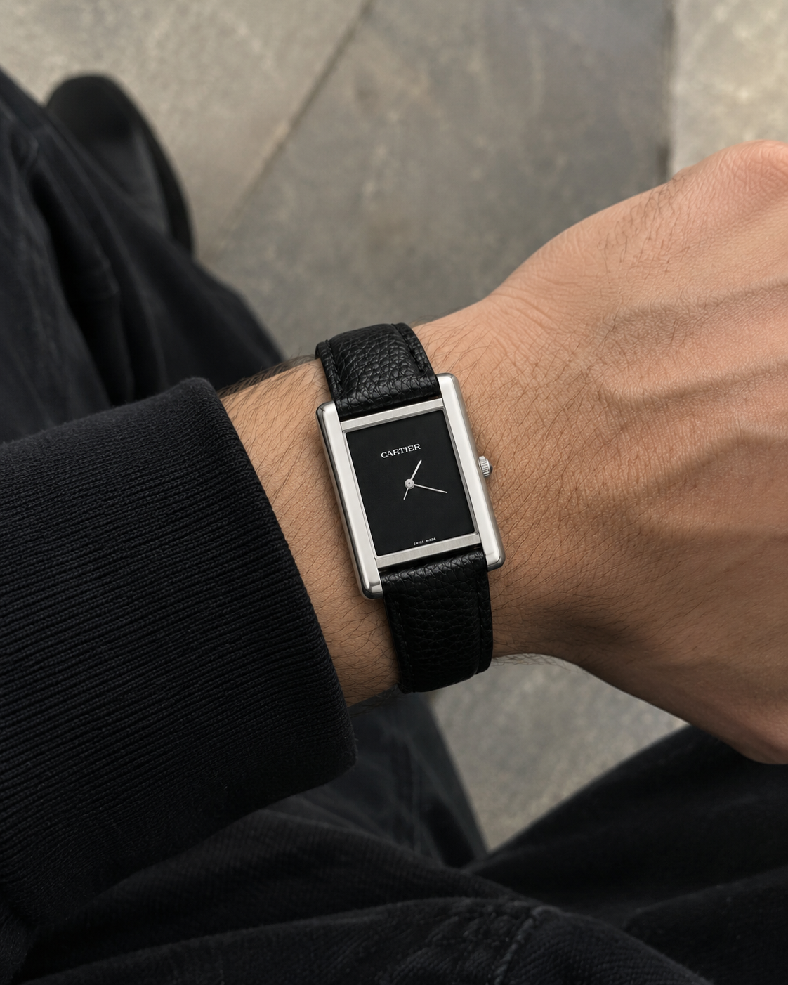 Black Cartier Luxury Watch – Elegant Timeless Design