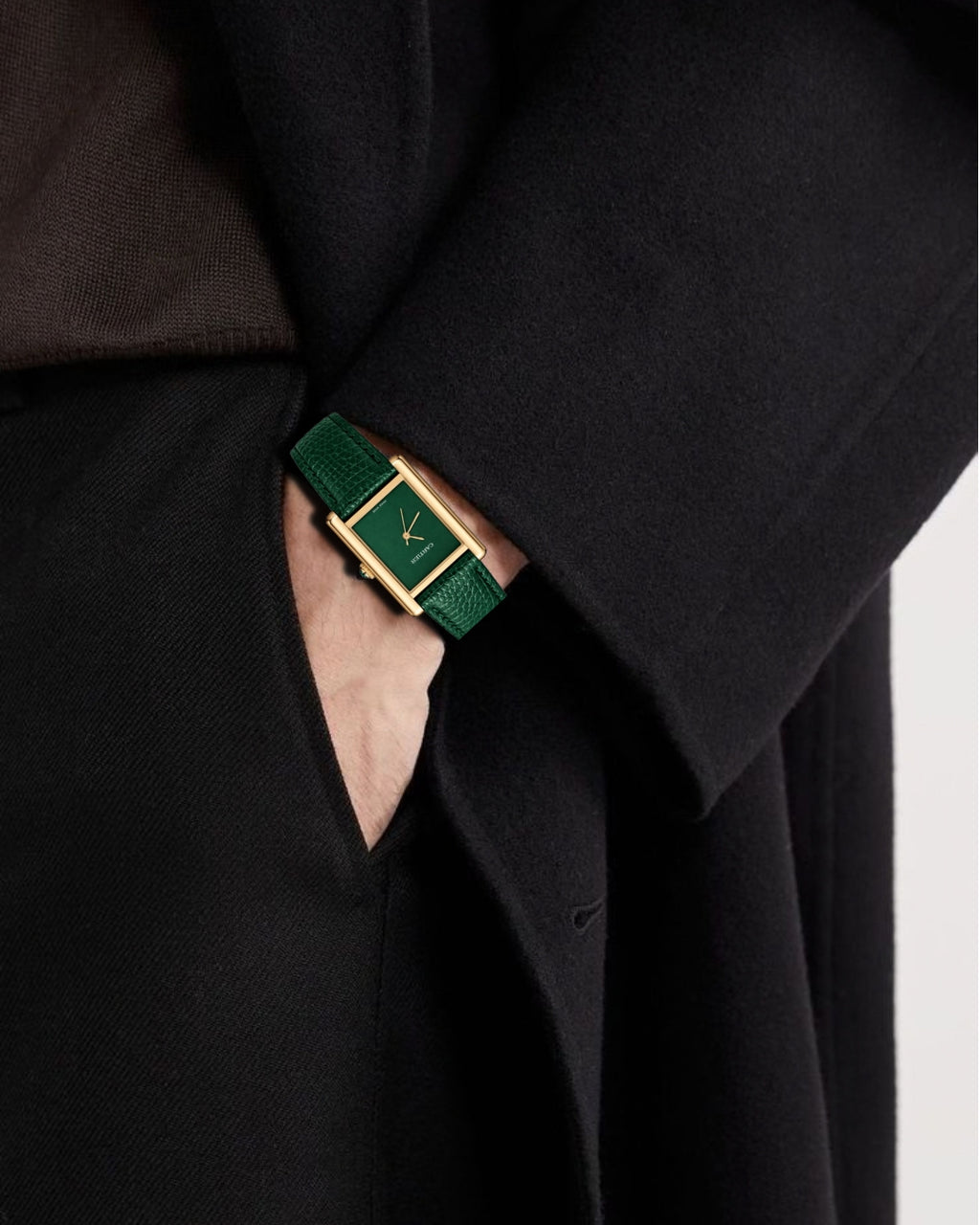 Premium A+ Quality Green Dial Gold Luxury Cartier Watch