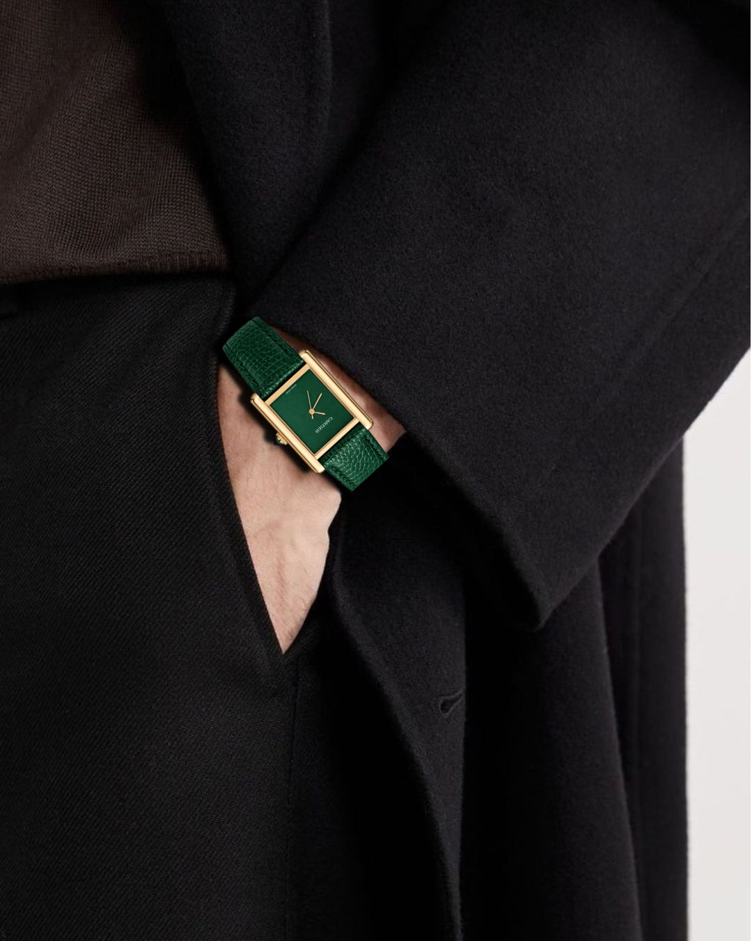 Premium A+ Quality Green Dial Gold Luxury Cartier Watch