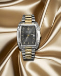 Rolex Two-Tone Luxury Watch – Black Dial, Silver & Gold Bracelet