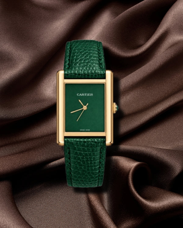 Premium A+ Quality Green Dial Gold Luxury Cartier Watch