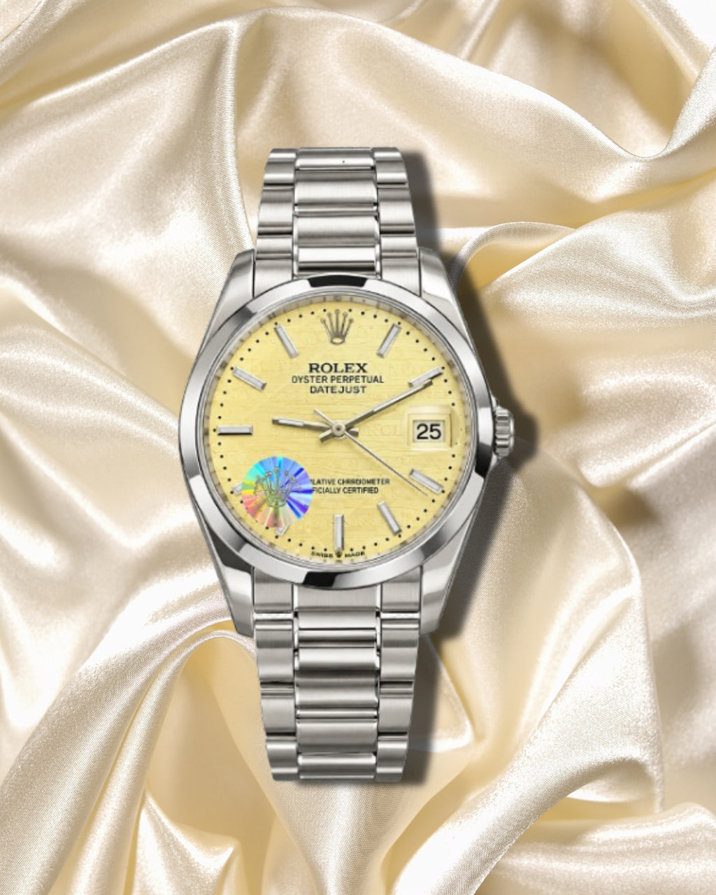 Rolex Datejust Luxury Watch – Champagne Dial, Silver Stainless Steel Bracelet & Classic Elegance
